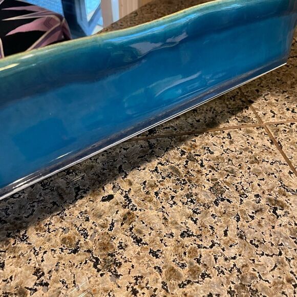 Le Ceramiche Della Veldelsa Vintage STUNNING Turquoise 21 inch Platter Italy - Picture 11 of 15